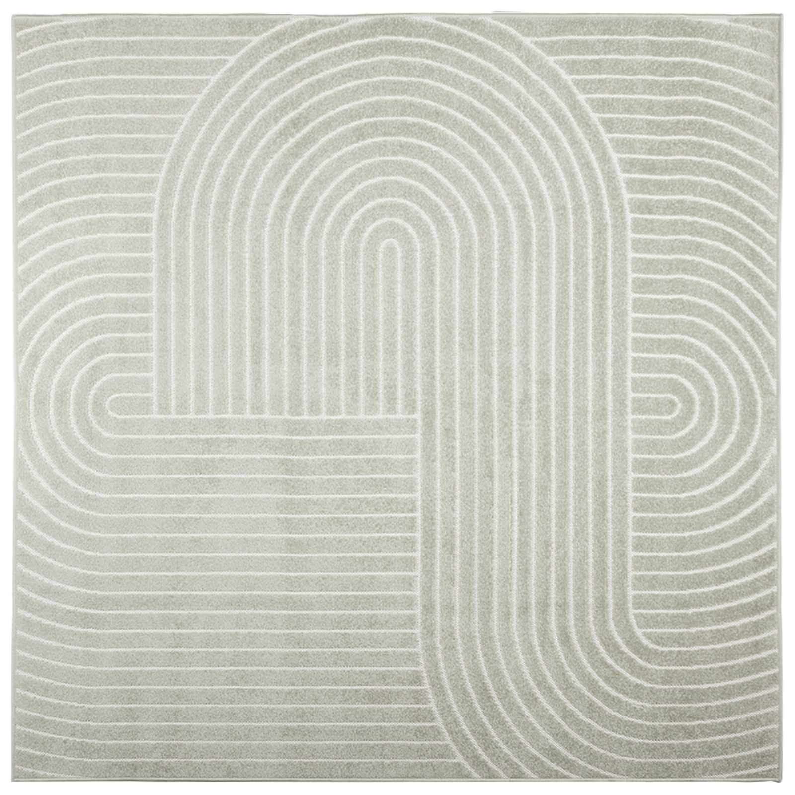 vidaXL Dywany pokojowe Kwadrat PALMERAS Zielony 240 x 240 cm Poliester