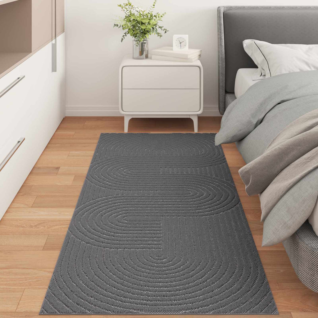 vidaXL Dywan wewnętrzny i zewnętrzny PALMERAS Antracyt 80 x 150 cm