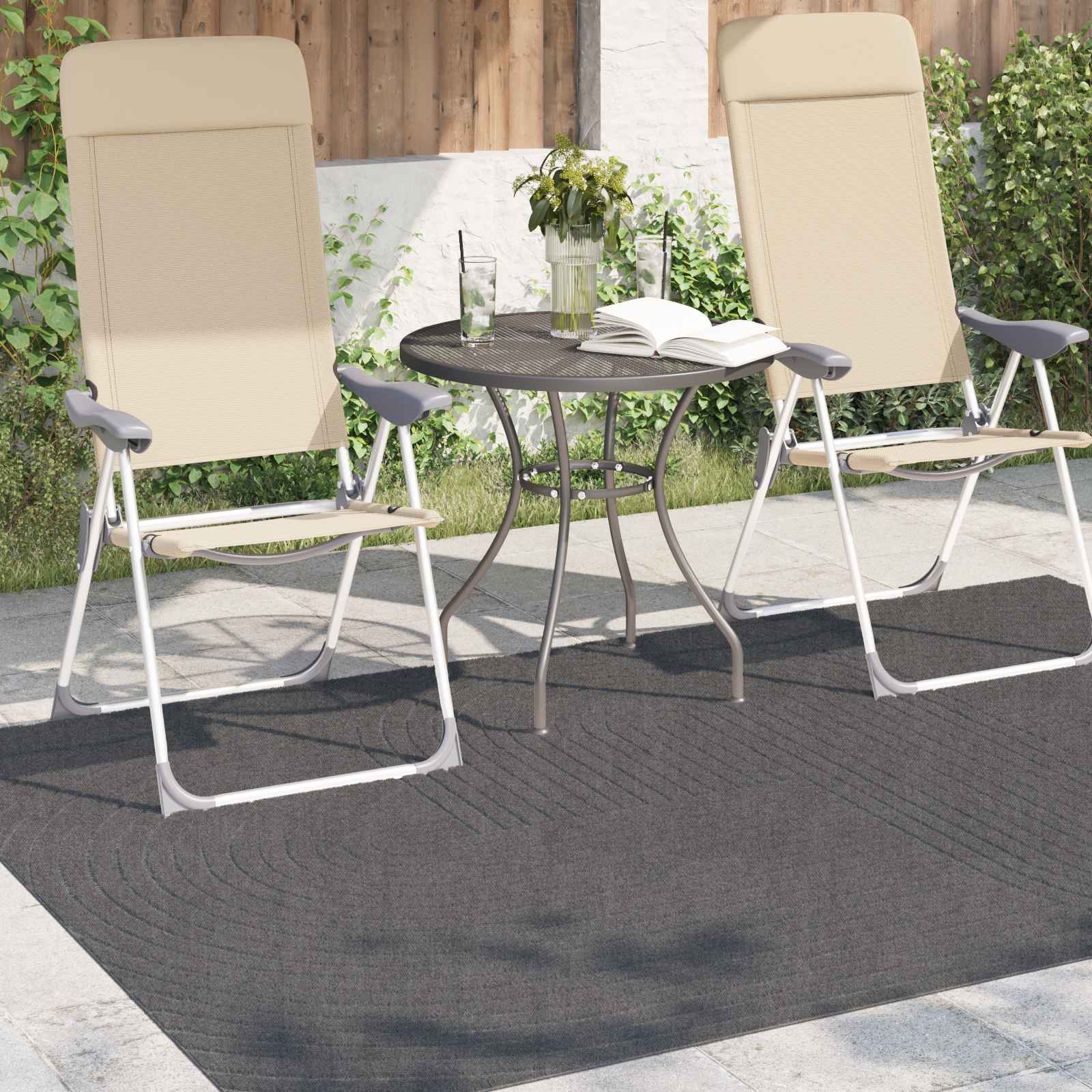 vidaXL Dywany pokojowe PALMERAS Antracyt 200 x 140 cm Poliester