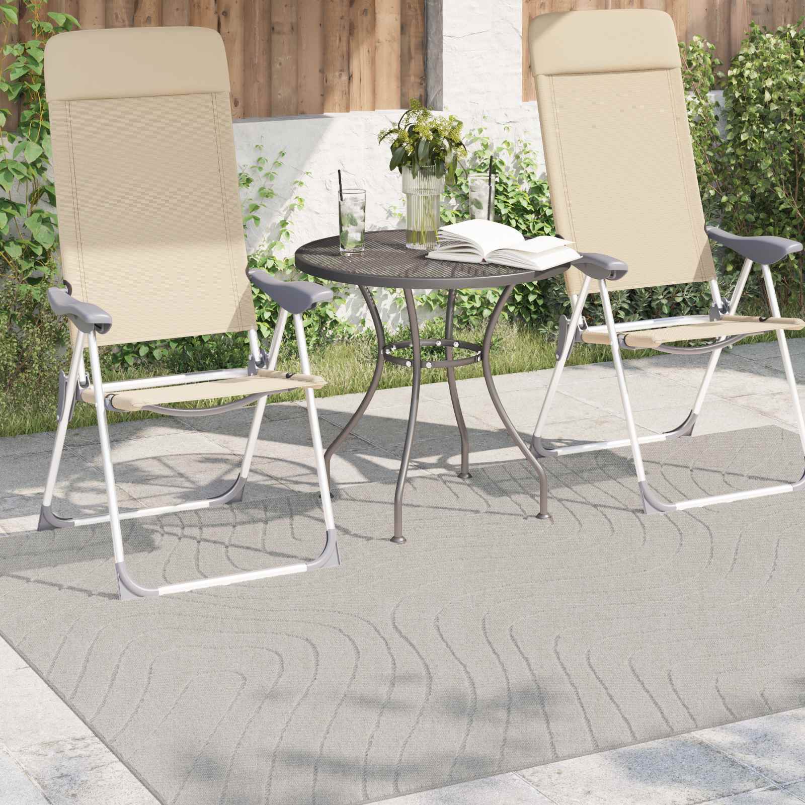 vidaXL Dywany pokojowe PALMERAS Kremowy 170 x 120 cm Poliester