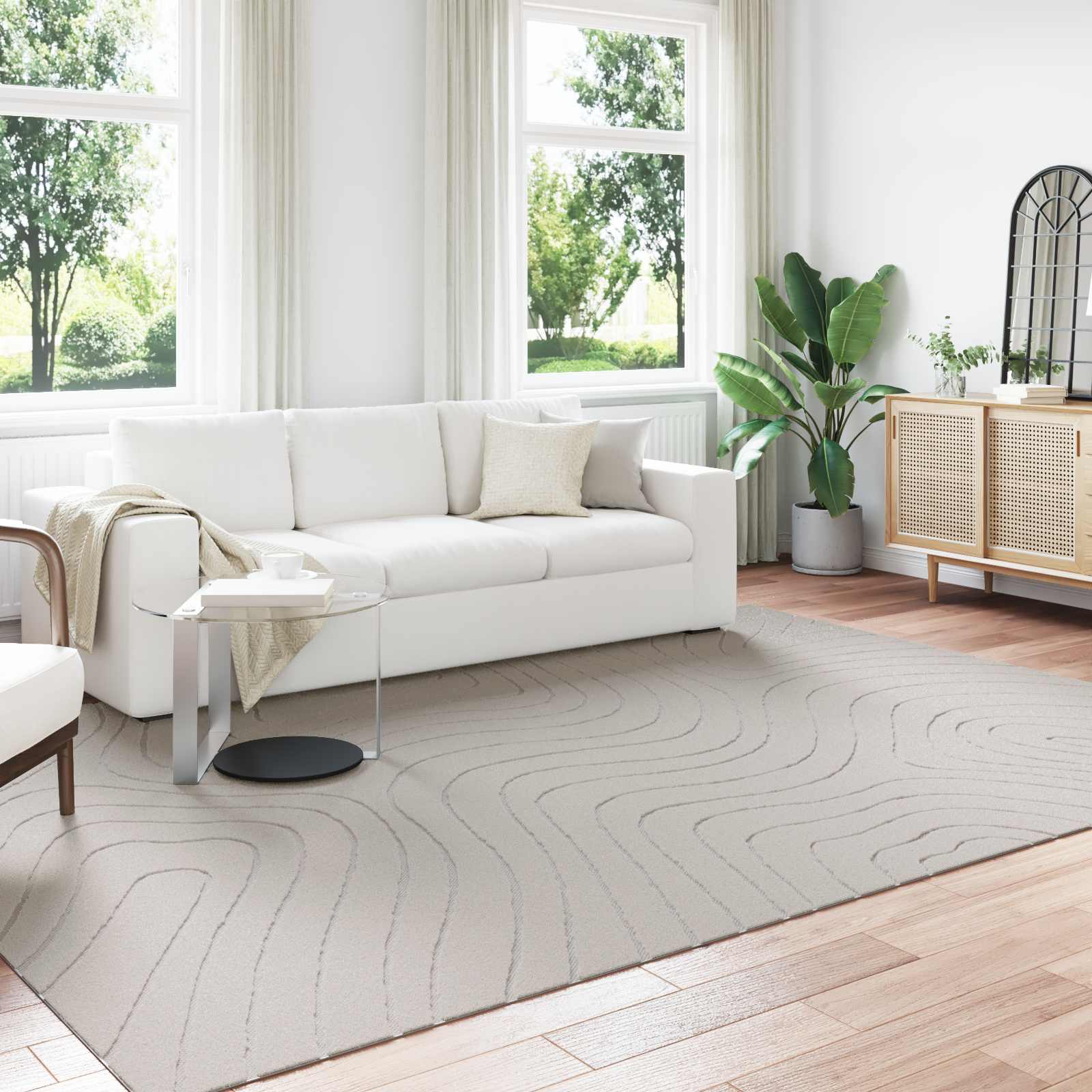 vidaXL Dywany pokojowe PALMERAS Kremowy 340 x 240 cm Poliester