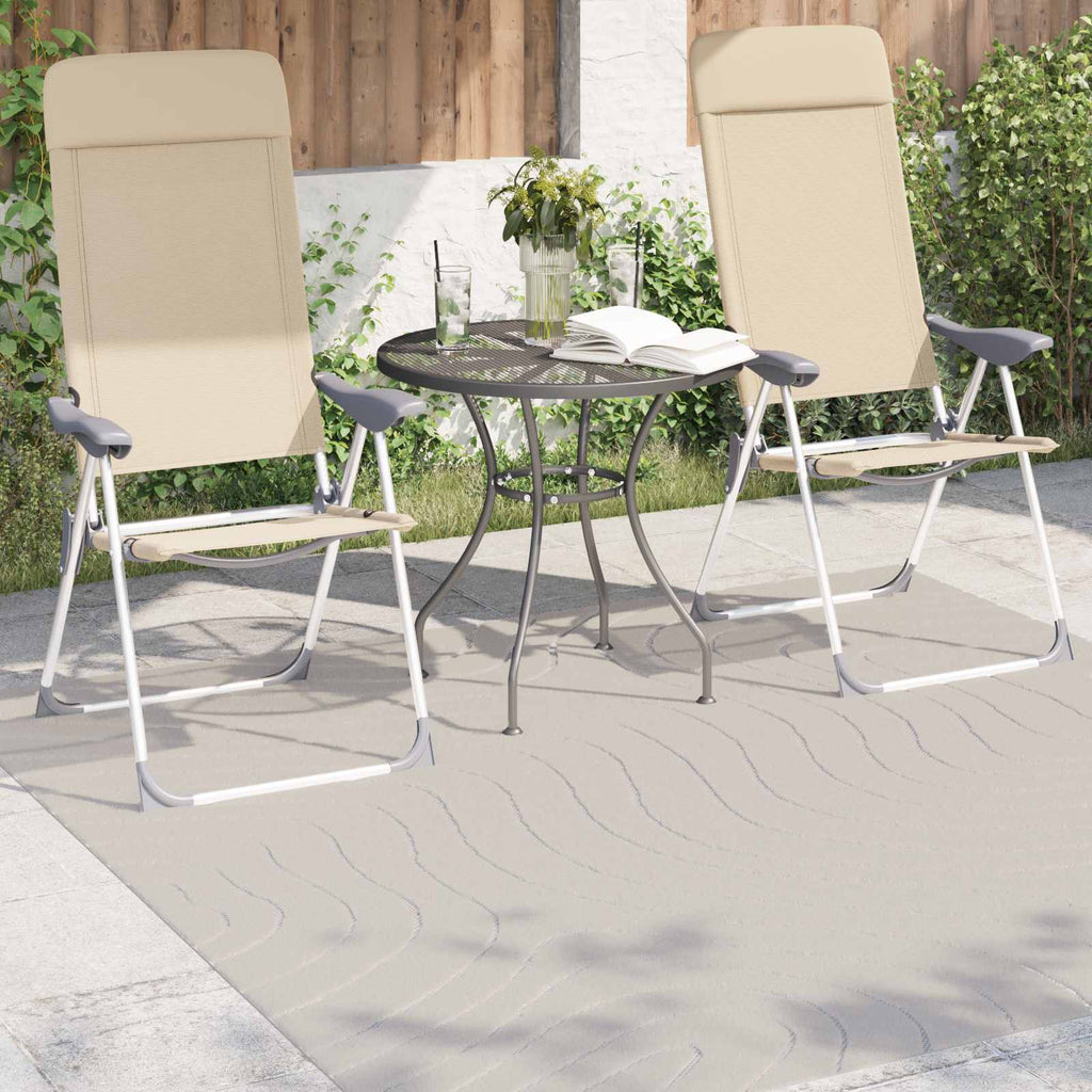 vidaXL Dywany pokojowe Kwadrat PALMERAS Kremowy 200 x 200 cm Poliester