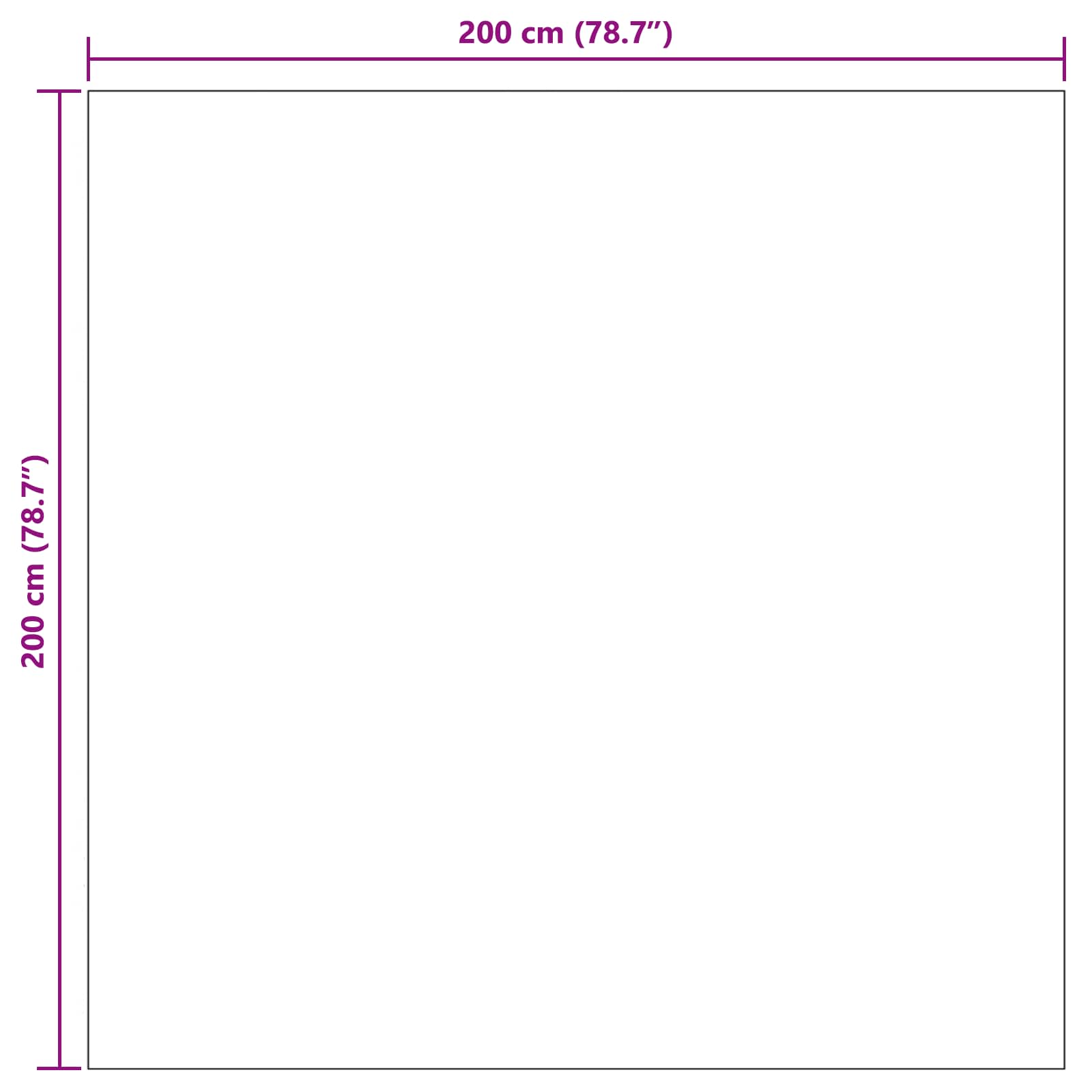 vidaXL Dywany pokojowe Kwadrat PALMERAS Beżowy 200 x 200 cm Poliester