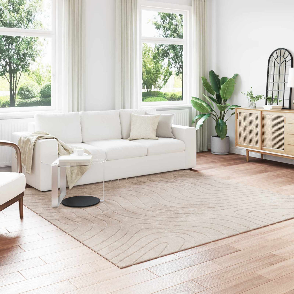 vidaXL Dywan wewnętrzny i zewnętrzny PALMERAS Beżowy 240 x 240 cm