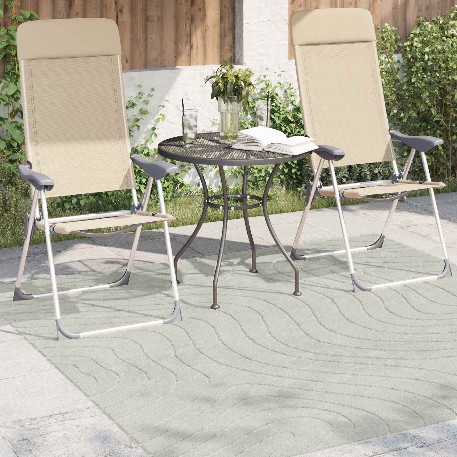 vidaXL Dywany pokojowe Kwadrat PALMERAS Zielony 120 x 120 cm Poliester