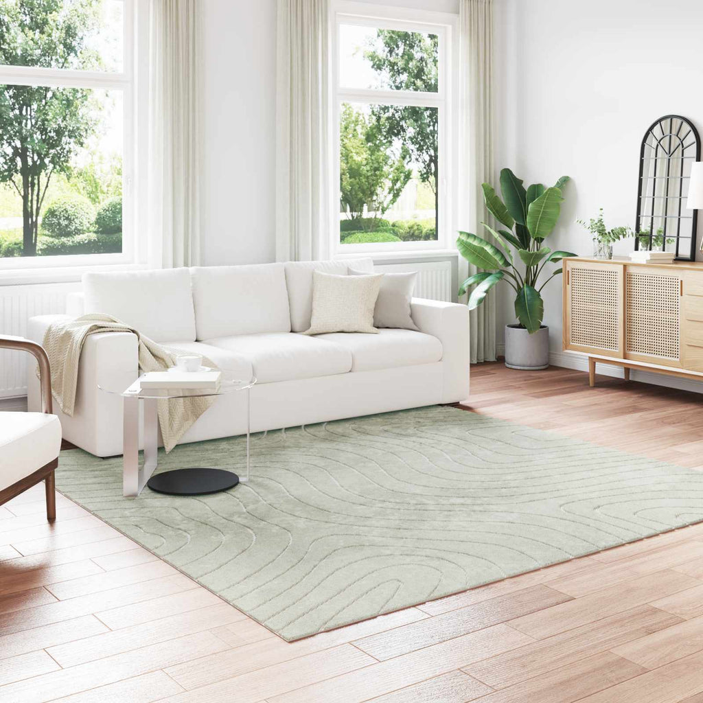 vidaXL Dywany pokojowe Kwadrat PALMERAS Zielony 240 x 240 cm Poliester