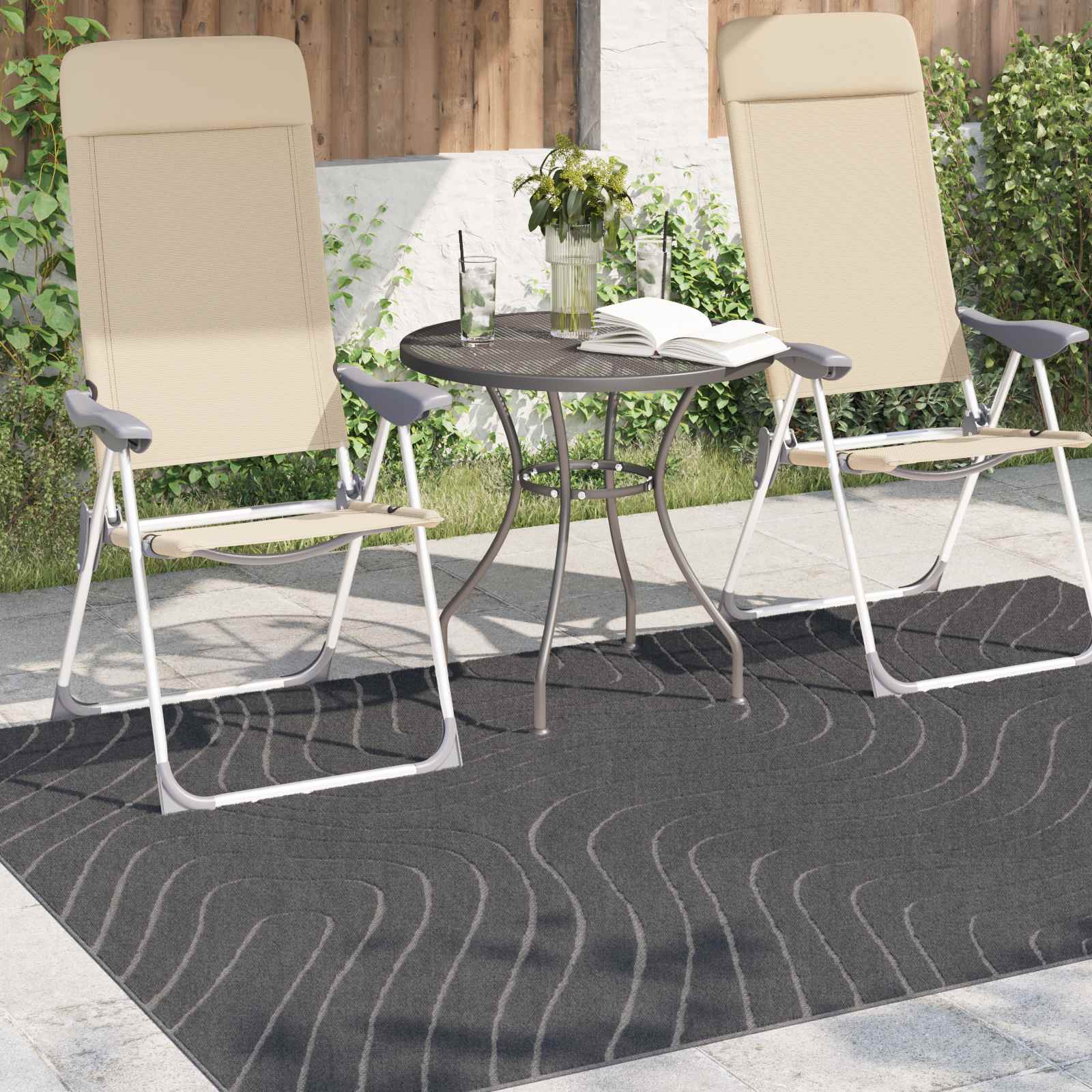 vidaXL Dywany pokojowe PALMERAS Antracyt 170 x 120 cm Poliester