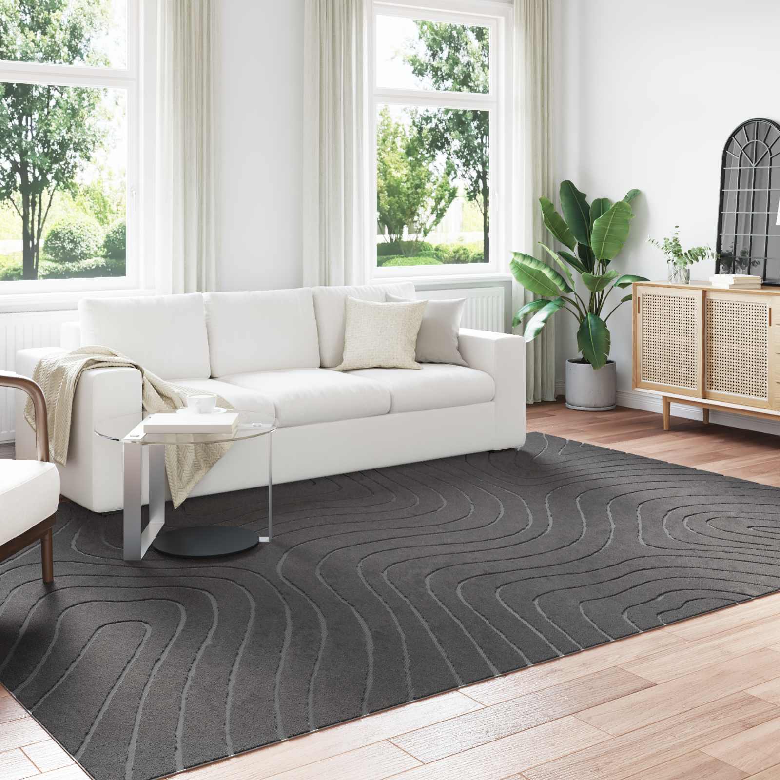 vidaXL Dywany pokojowe PALMERAS Antracyt 340 x 240 cm Poliester