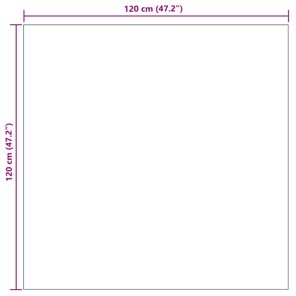 vidaXL Dywany pokojowe Kwadrat PALMERAS Antracyt 120 x 120 cm