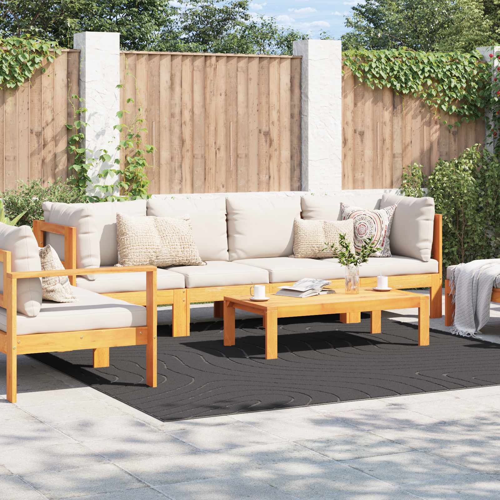 vidaXL Dywany pokojowe Kwadrat PALMERAS Antracyt 240 x 240 cm