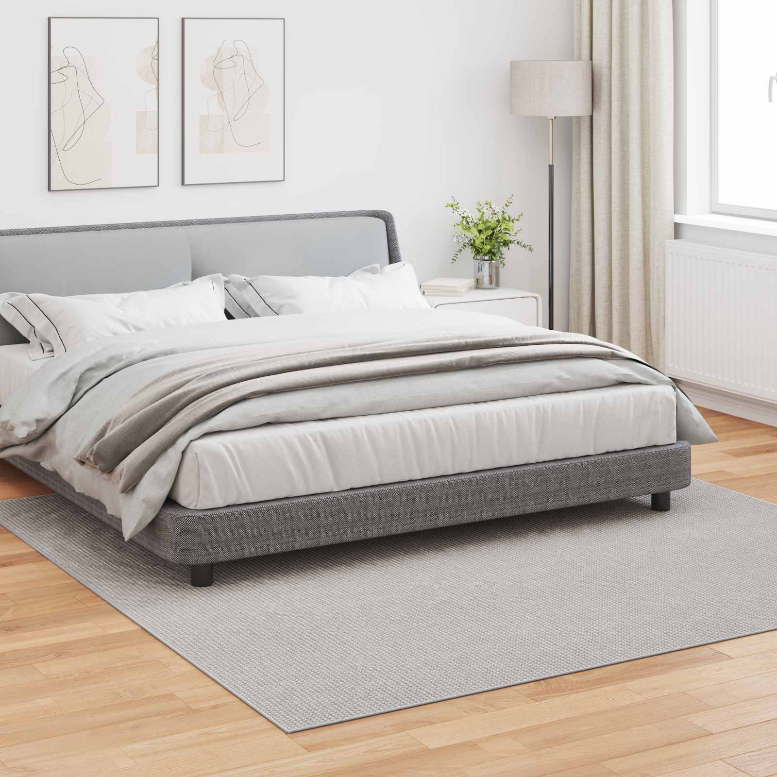vidaXL Dywany pokojowe Kwadrat LUGO Kremowy 240 x 240 cm Poliester