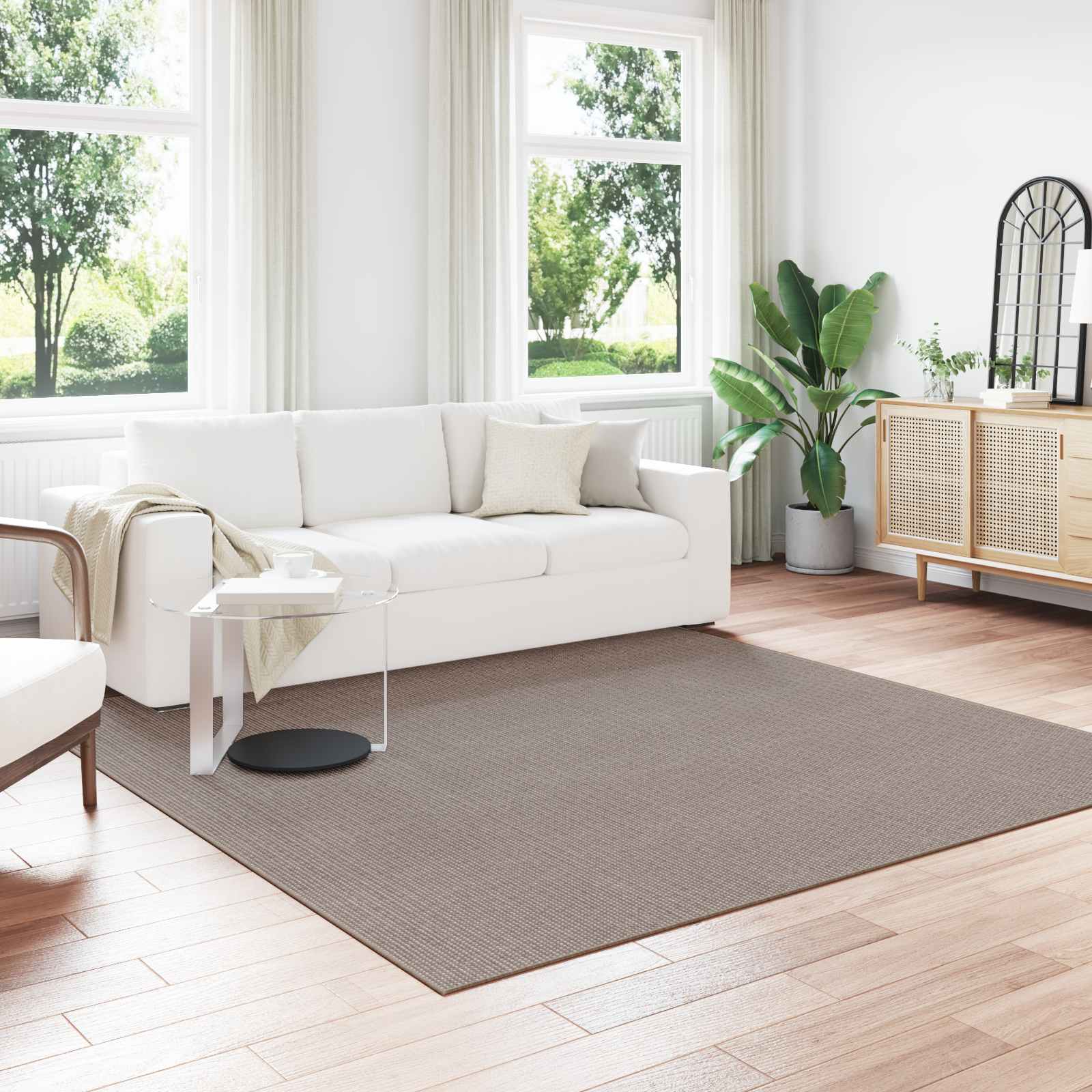 vidaXL Dywany pokojowe Kwadrat LUGO Ciemnoszary 240 x 240 cm Poliester