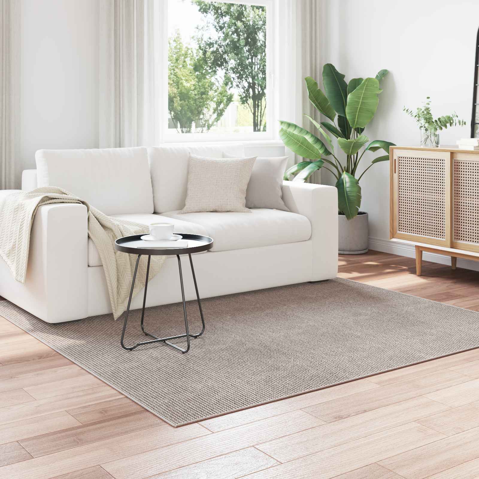 vidaXL Dywany pokojowe LUGO Kremowy i Taupe 200 x 200 cm Poliester