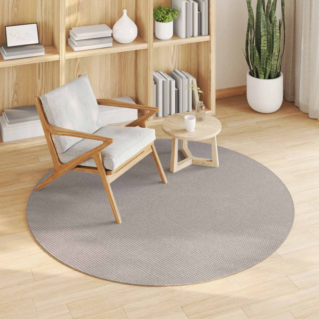 vidaXL Dywany pokojowe Okrągły LUGO Kremowy i Taupe Ø 120 CM Poliester