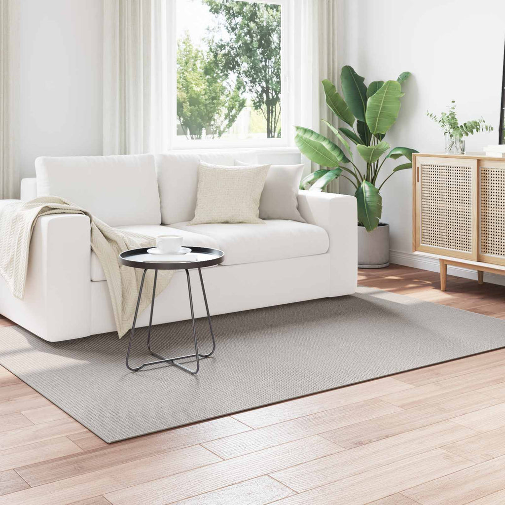 vidaXL Dywany pokojowe LUGO Kremowy i szary 140 x 200 cm Poliester