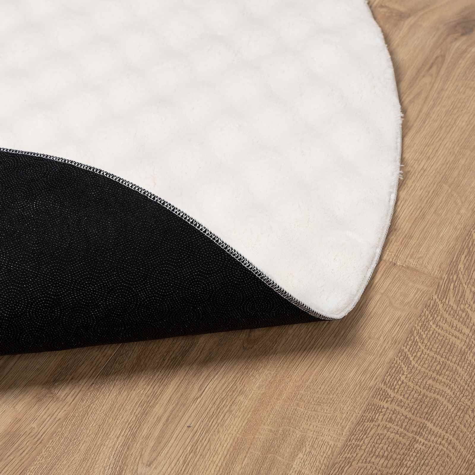 vidaXL Dywany pokojowe Okrągły SIROLO Kremowy Ø 200 CM Poliester