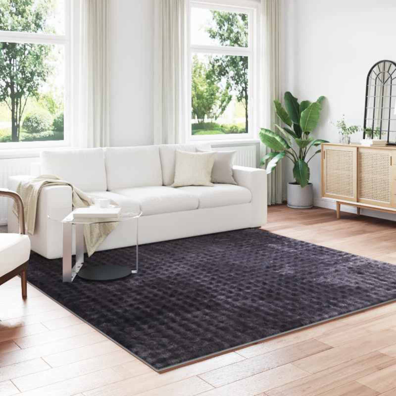 vidaXL Dywany pokojowe Kwadrat SIROLO Beżowy 200 x 200 cm Poliester