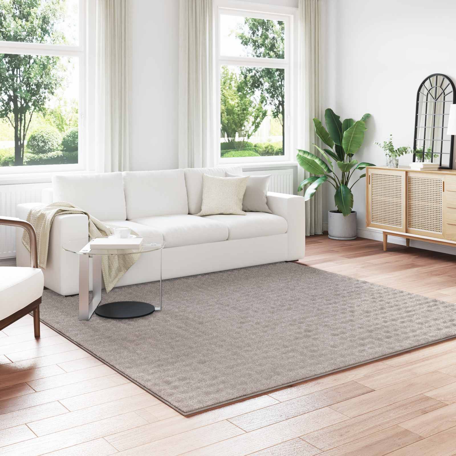 vidaXL Dywany pokojowe Kwadrat SIROLO piaskowy 240 x 240 cm Poliester