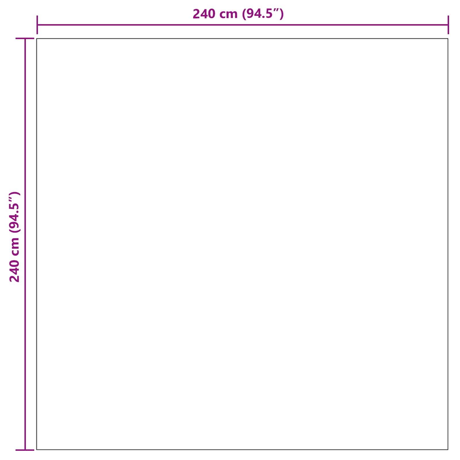 vidaXL Dywany pokojowe Kwadrat SIROLO piaskowy 240 x 240 cm Poliester