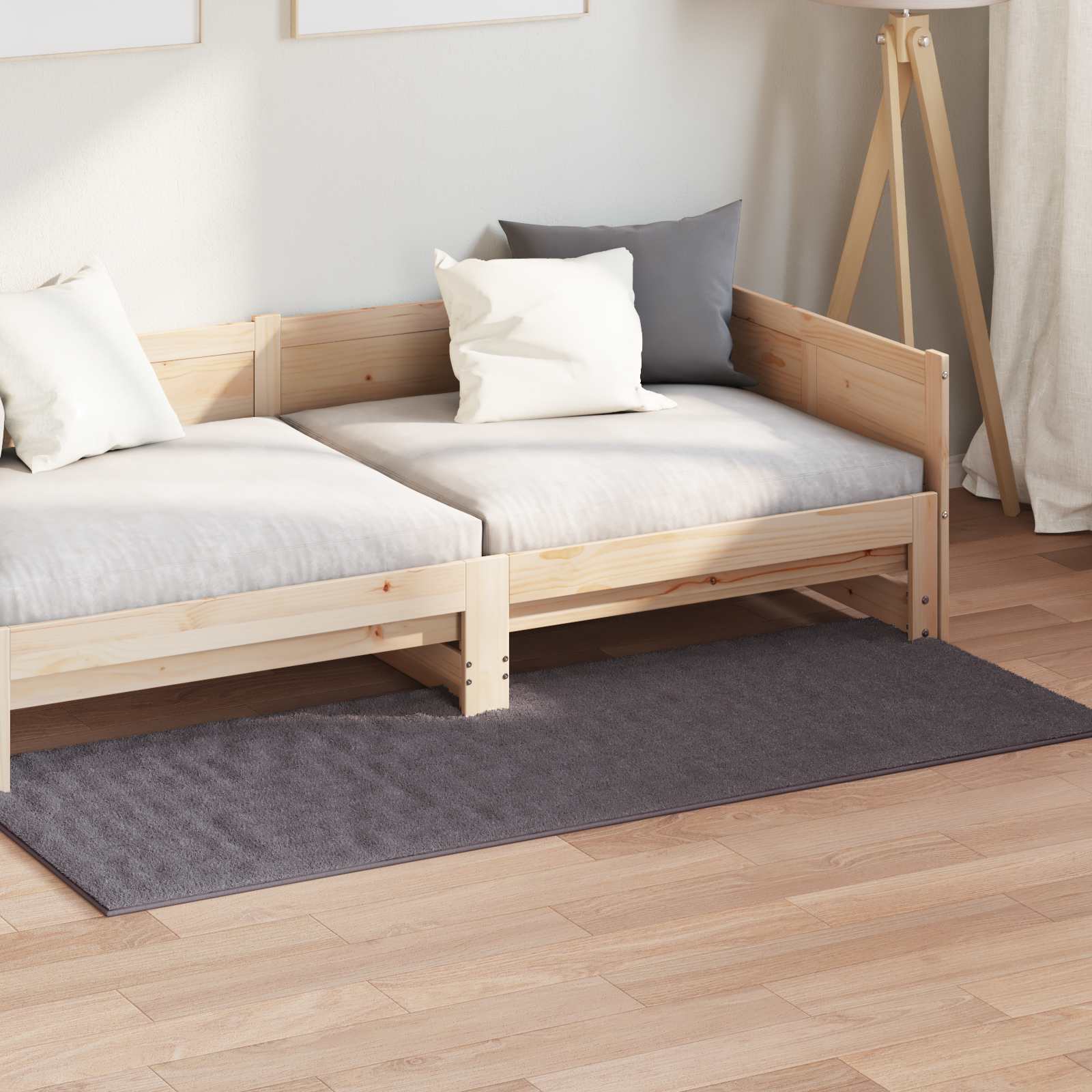 vidaXL Dywany pokojowe SIROLO Antracyt 150 x 80 cm Poliester