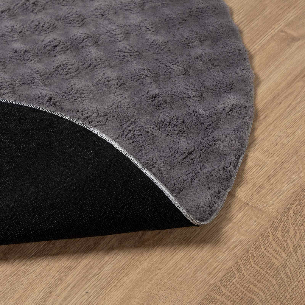 vidaXL Dywany pokojowe Okrągły SIROLO Antracyt Ø 160 CM Poliester