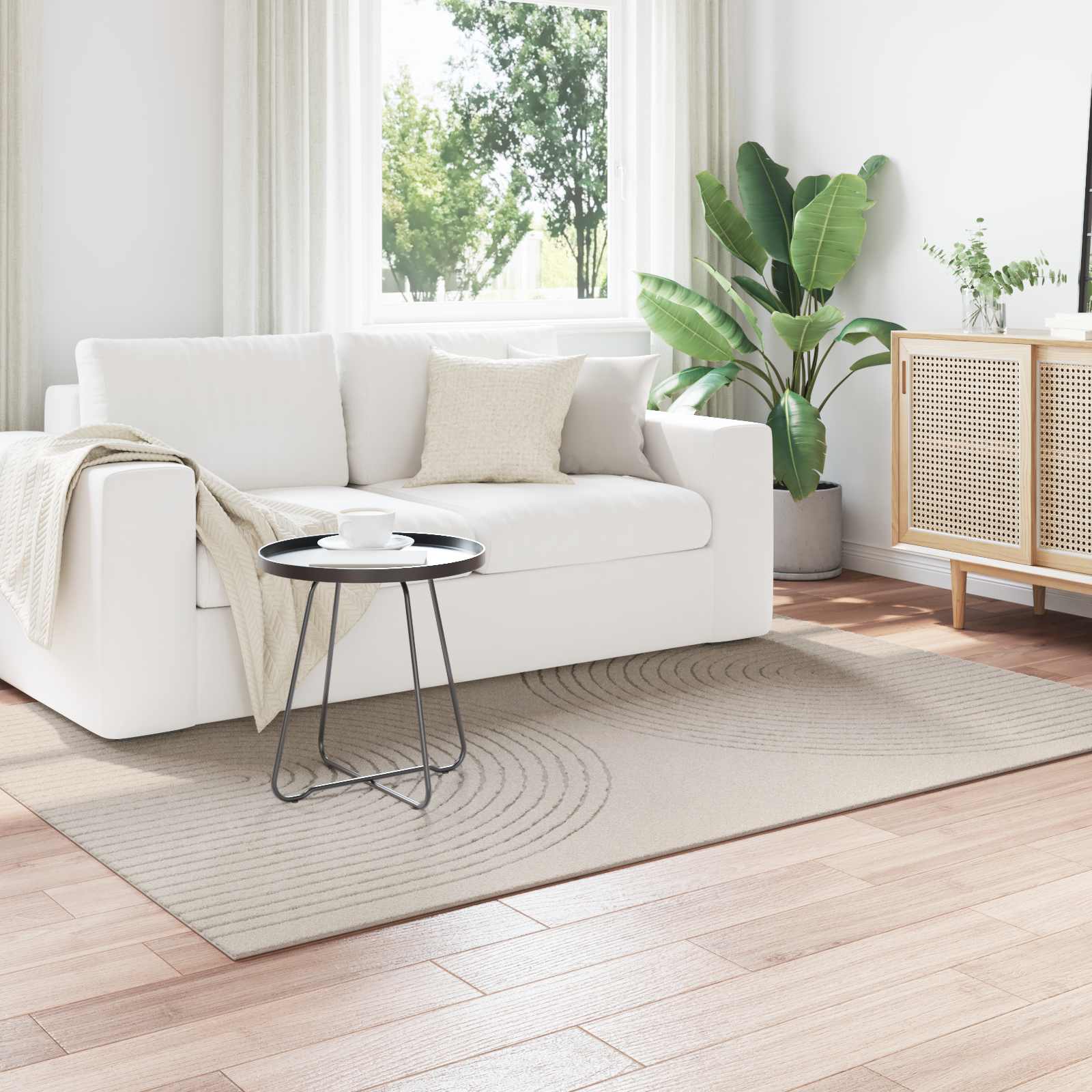 vidaXL Dywany pokojowe GALATI Kremowy 200 x 140 cm Poliester