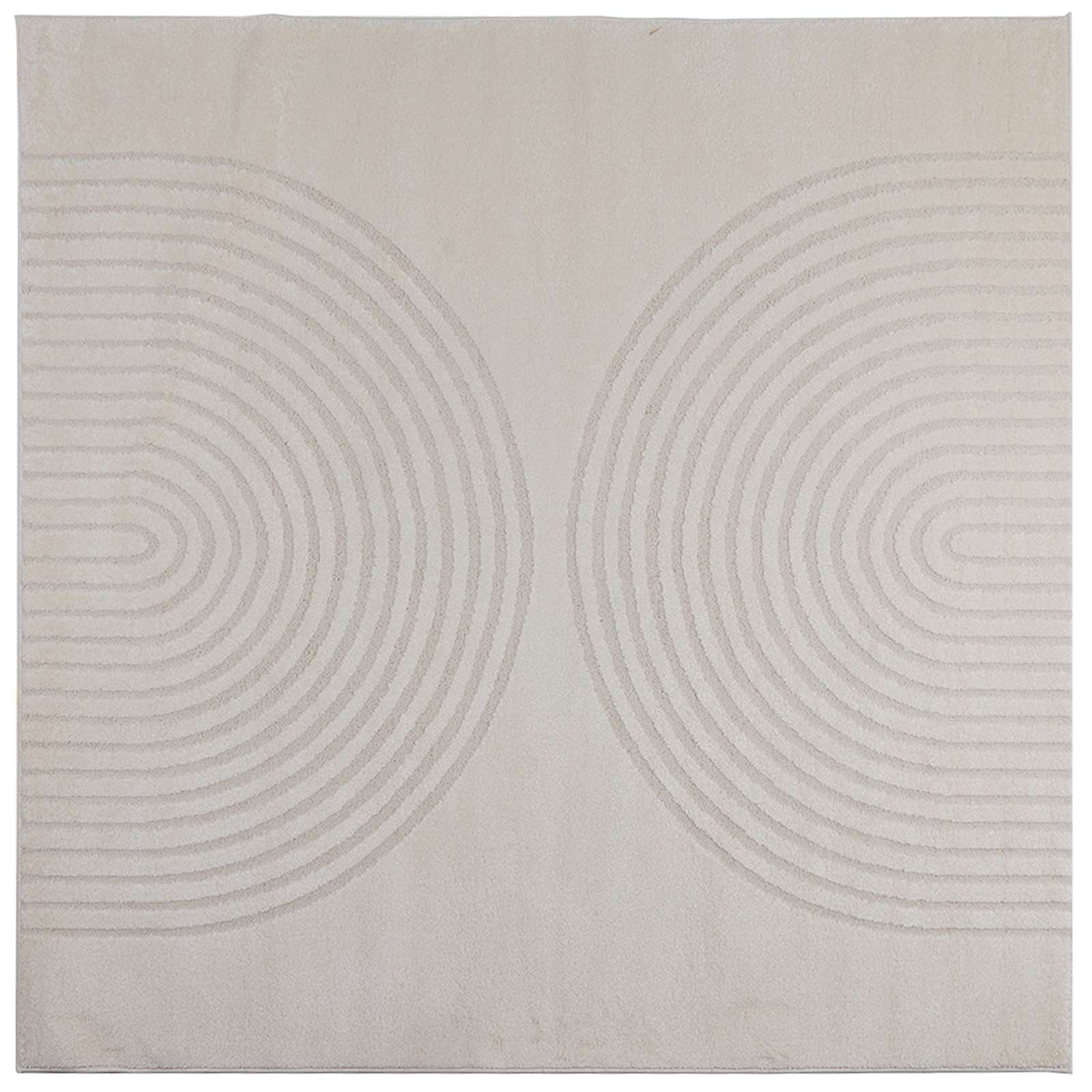 vidaXL Dywany pokojowe Kwadrat GALATI Kremowy 240 x 240 cm Poliester