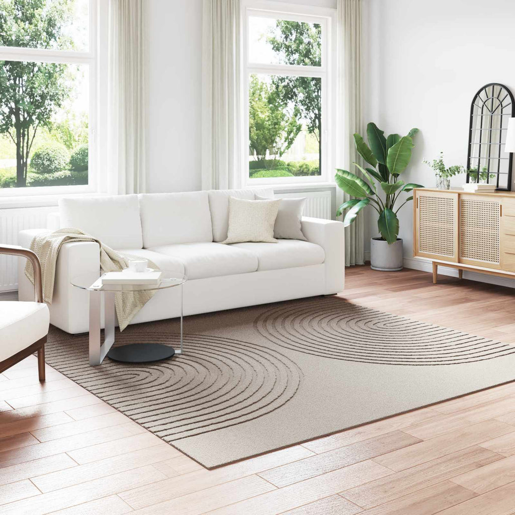 vidaXL Dywany pokojowe Kwadrat GALATI Beżowy 240 x 240 cm Poliester