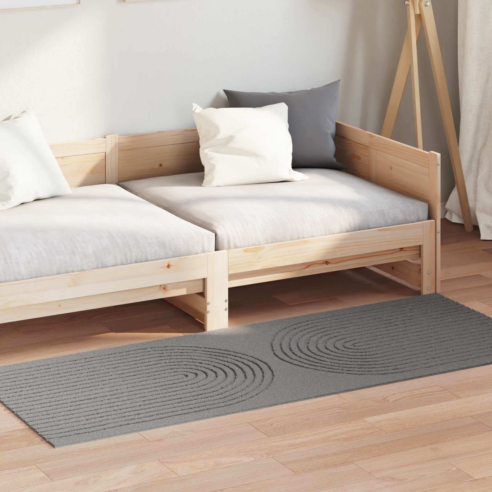 vidaXL Dywany pokojowe Prostokątny GALATI Szary 150 x 80 cm Poliester