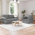 vidaXL Zestaw Sof 2 pcs Jasnoszary 155 x 82 x 80 cm tkanina