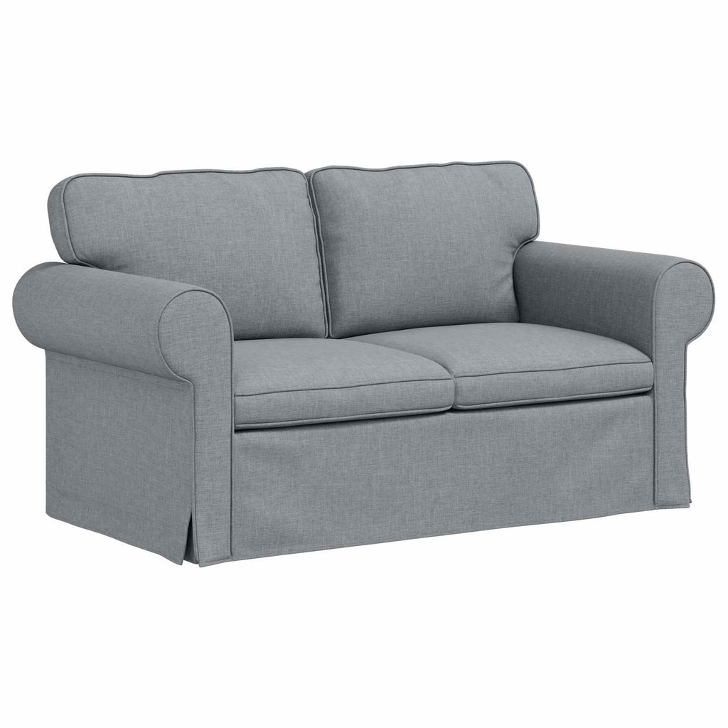 vidaXL Zestaw Sof 2 pcs Jasnoszary 155 x 82 x 80 cm tkanina