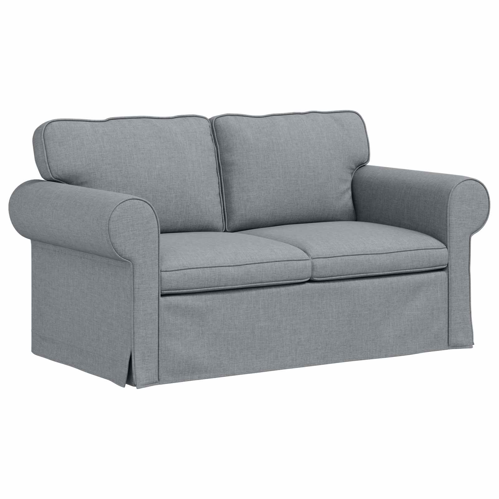 vidaXL Zestaw Sof 2 pcs Jasnoszary 155 x 82 x 80 cm tkanina