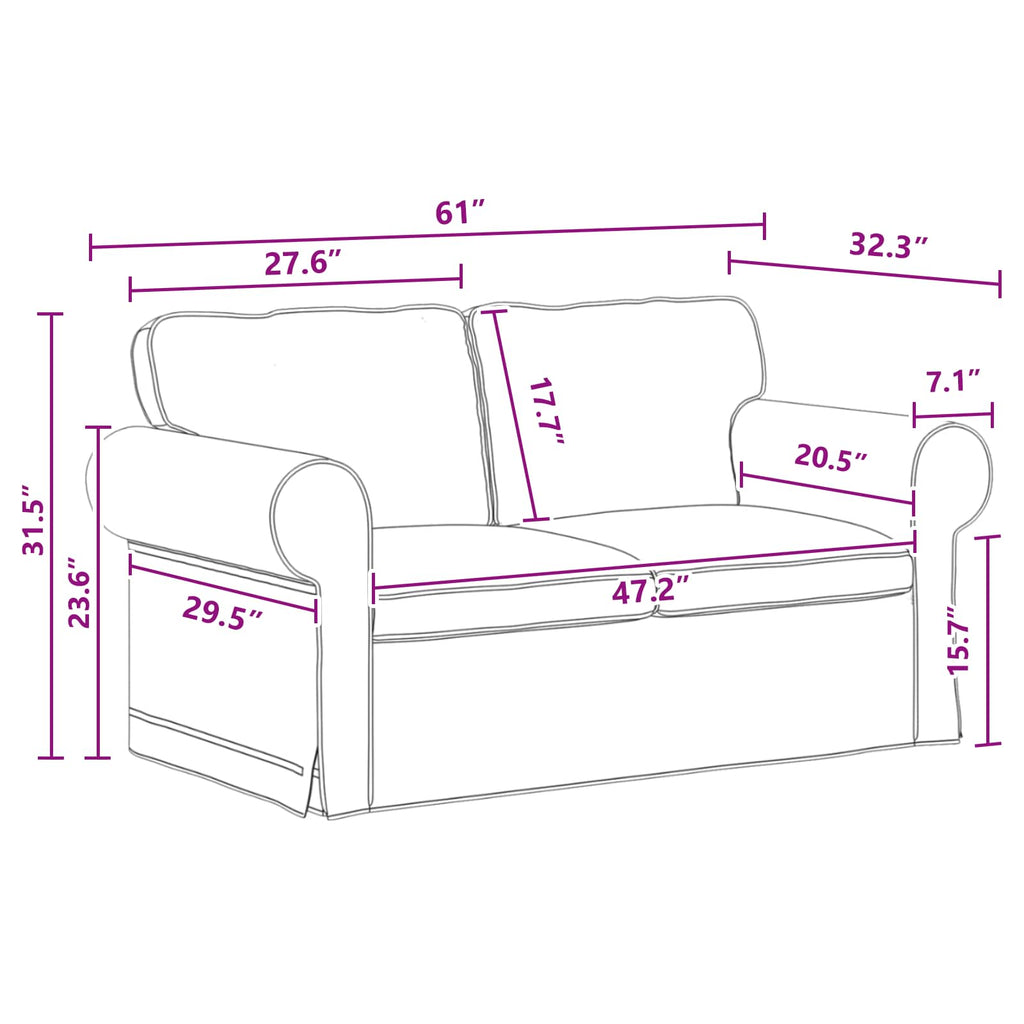 vidaXL Zestaw Sof 2 pcs Ciemnoszary 155 x 82 x 80 cm tkanina