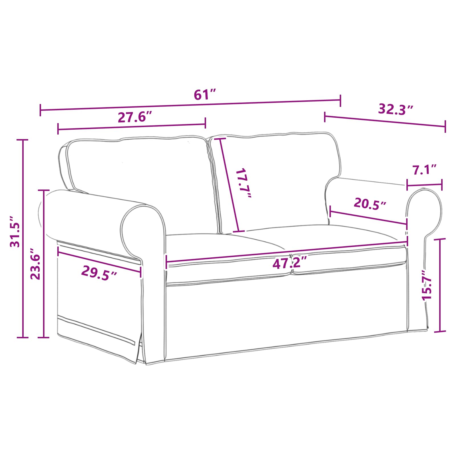 vidaXL Zestaw Sof 2 pcs Ciemnoszary 155 x 82 x 80 cm tkanina