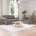 vidaXL Zestaw Sof 2 pcs Ciemnoszary 155 x 82 x 80 cm tkanina