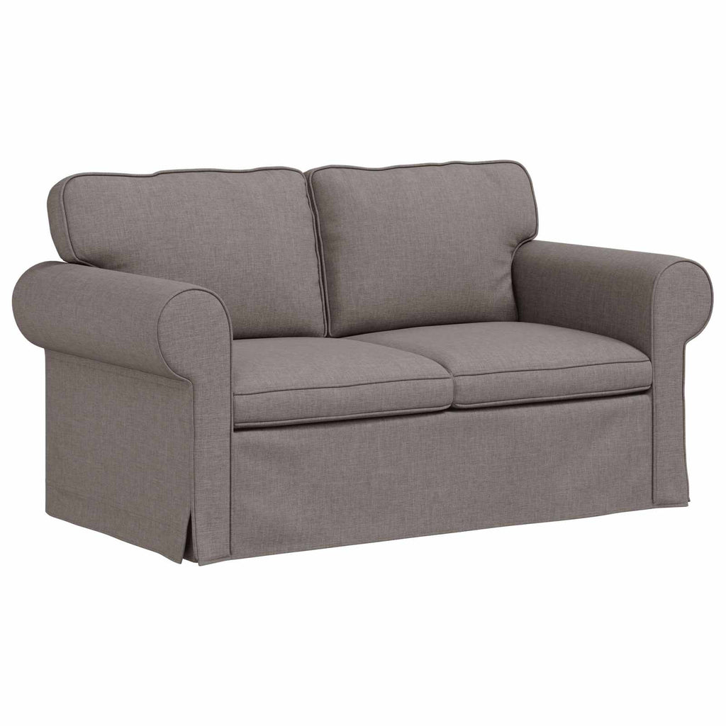 vidaXL Zestaw Sof 2 pcs Ciemnoszary 155 x 82 x 80 cm tkanina