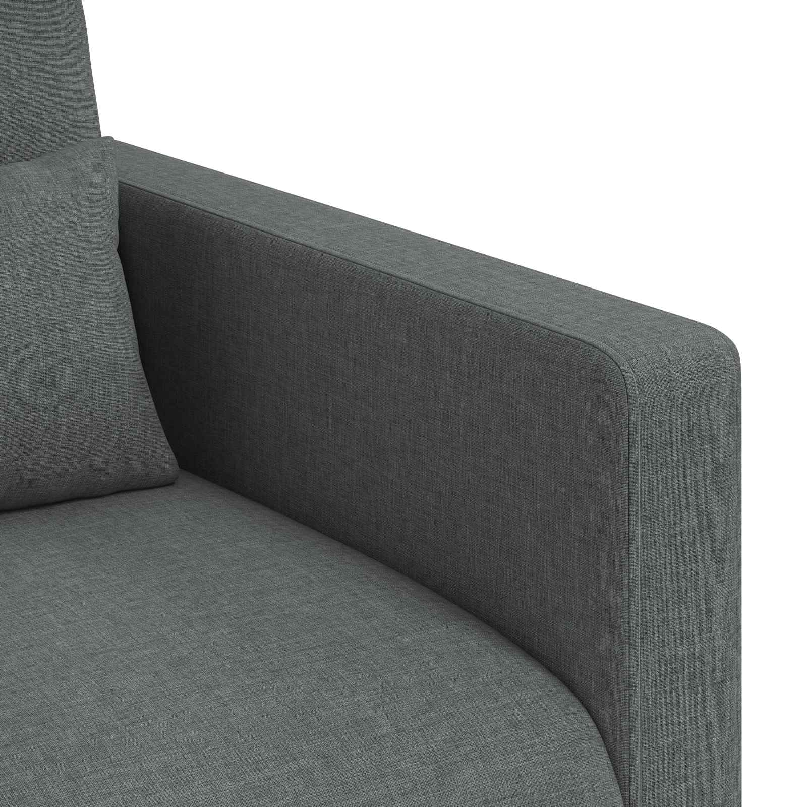 vidaXL Zestaw Sof 2 pcs Ciemnoszary 139 x 78 x 80 cm tkanina