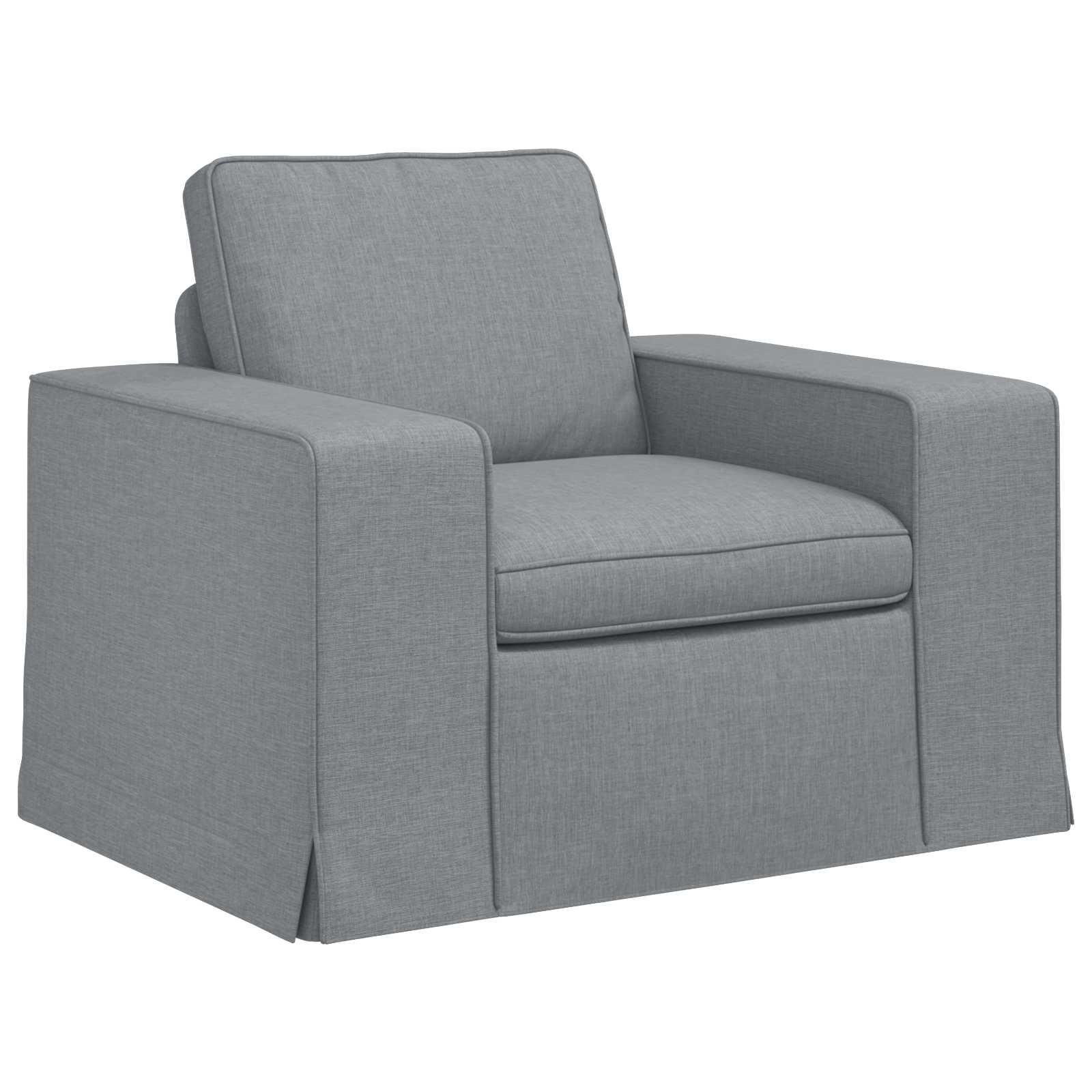 vidaXL Zestaw Sof 2 pcs Jasnoszary 162 x 80 x 82 cm tkanina