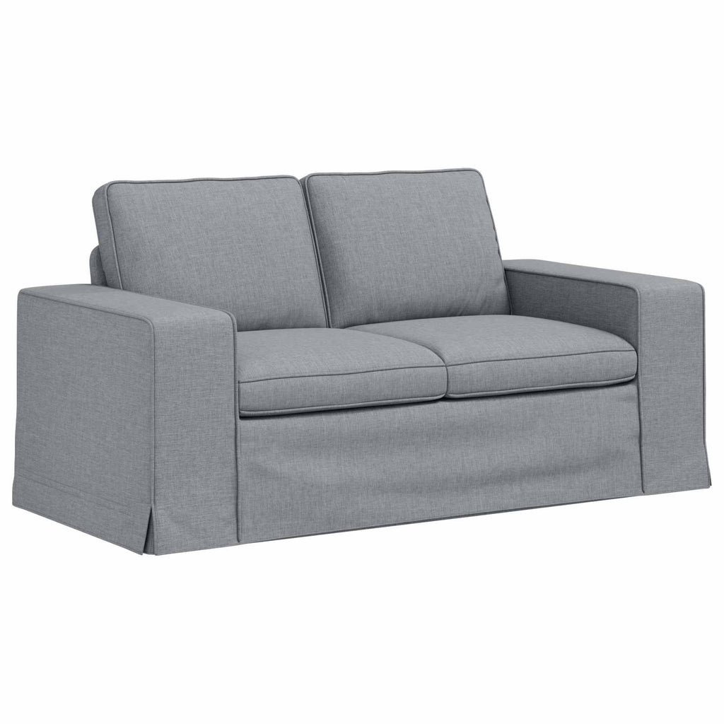 vidaXL Zestaw Sof 2 pcs Jasnoszary 162 x 80 x 82 cm tkanina