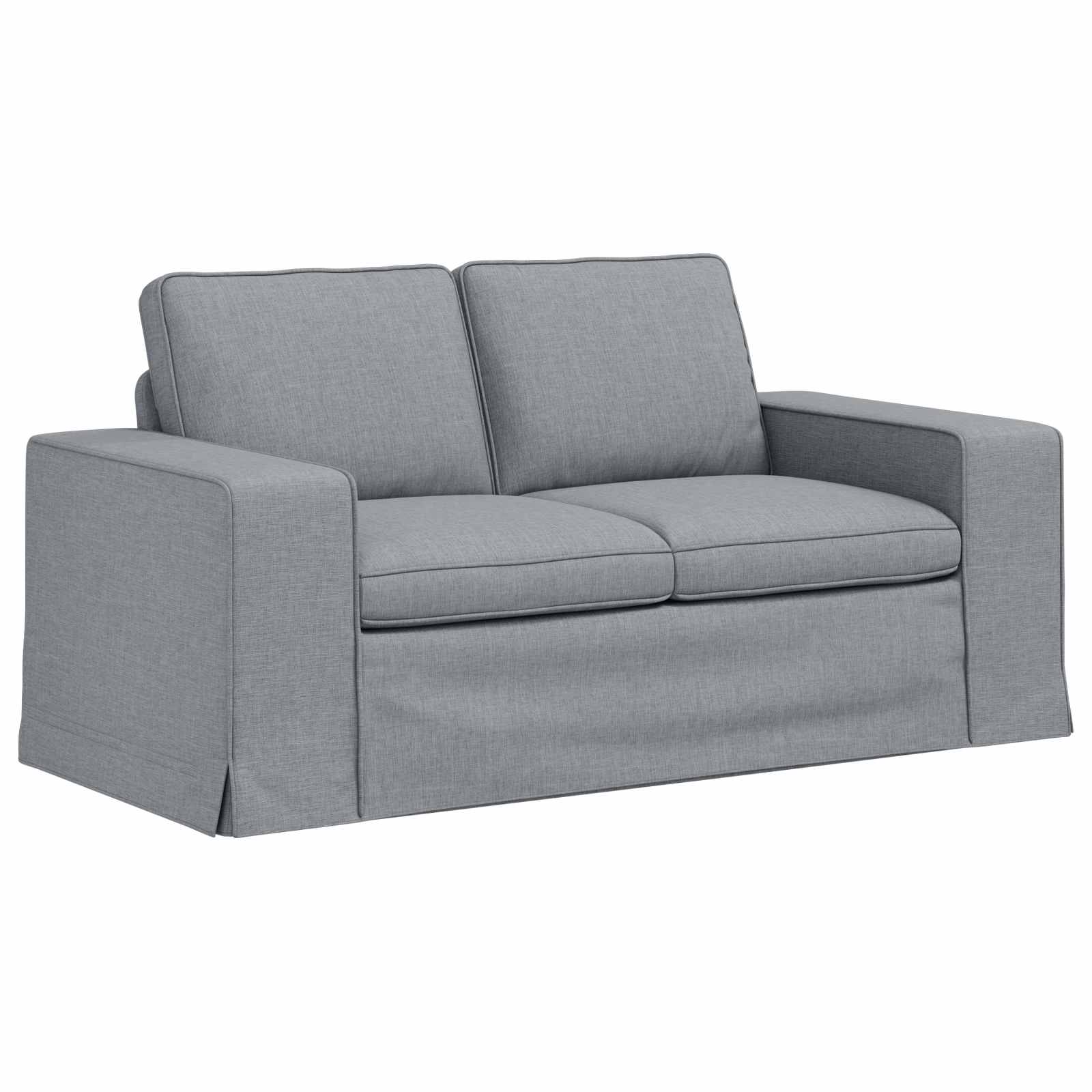 vidaXL Zestaw Sof 2 pcs Jasnoszary 162 x 80 x 82 cm tkanina