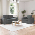 vidaXL Zestaw Sof 2 pcs Ciemnoszary 162 x 80 x 82 cm tkanina