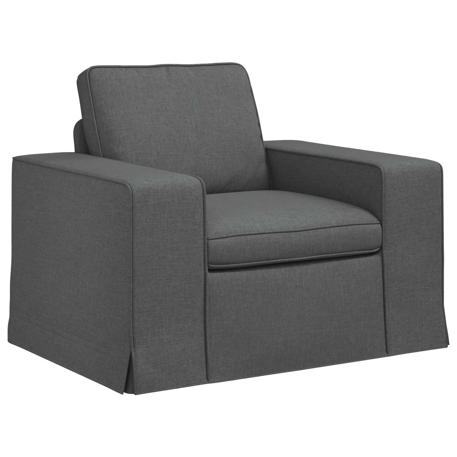 vidaXL Zestaw Sof 2 pcs Ciemnoszary 162 x 80 x 82 cm tkanina