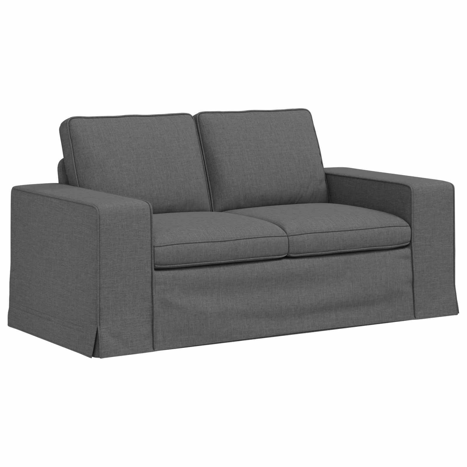 vidaXL Zestaw Sof 2 pcs Ciemnoszary 162 x 80 x 82 cm tkanina