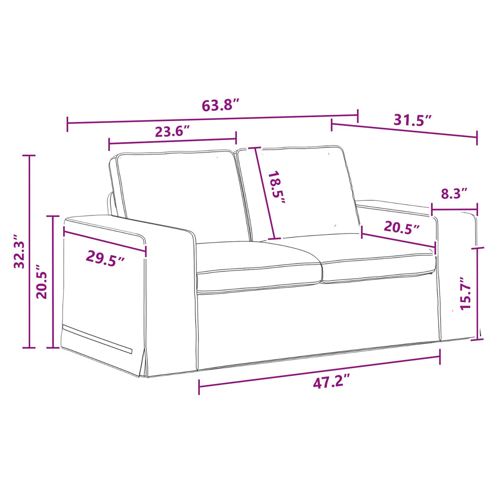 vidaXL Zestaw Sof 2 pcs Ciemnoszary 162 x 80 x 82 cm tkanina