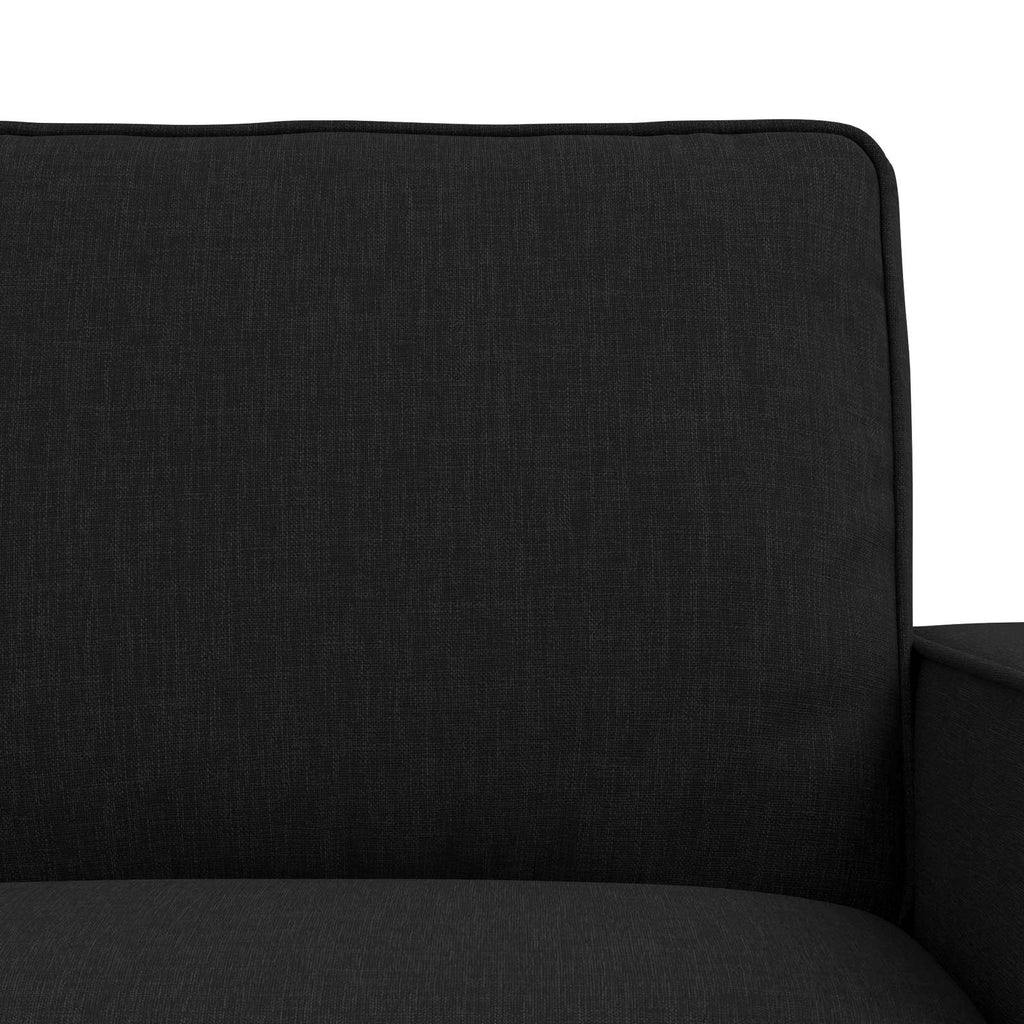 vidaXL Zestaw Sof 2 pcs Czarny 162 x 80 x 82 cm tkanina
