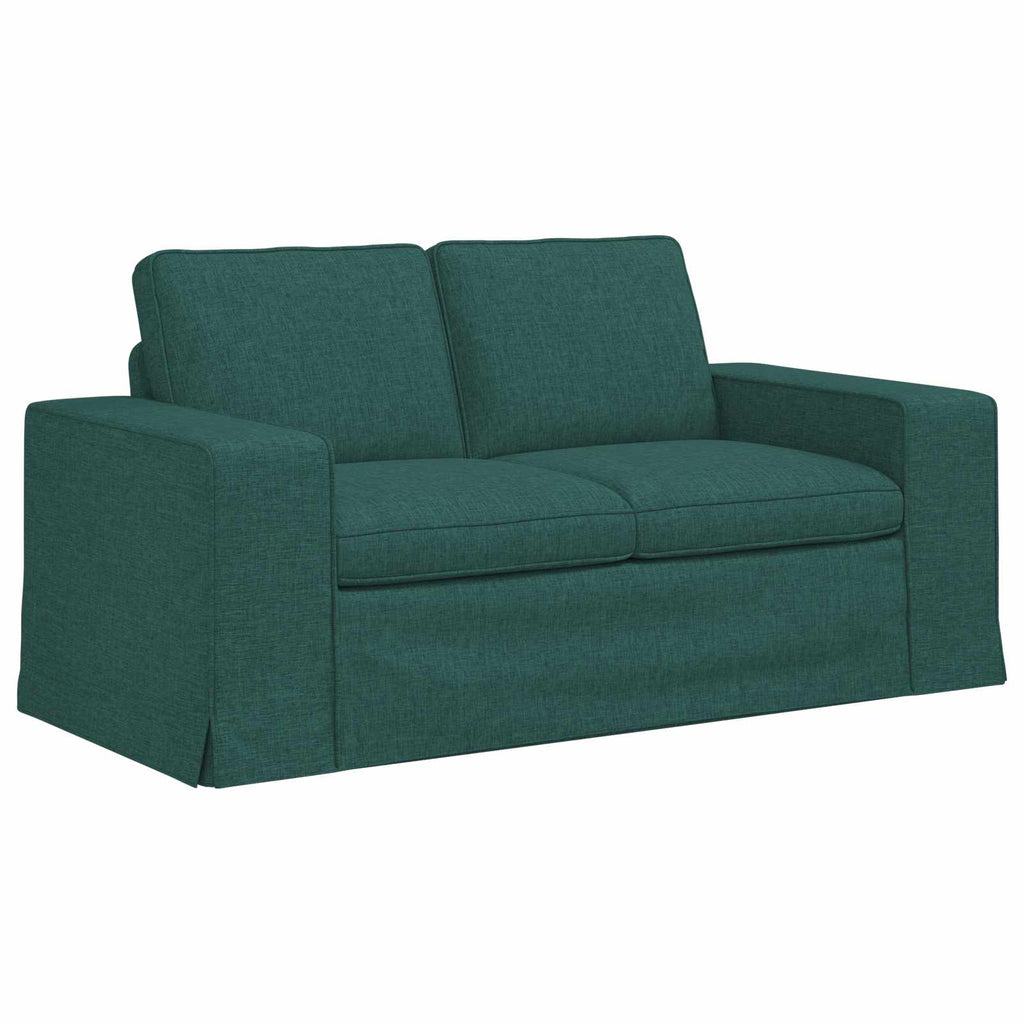 vidaXL Zestaw Sof 2 pcs Ciemna zieleń 162 x 80 x 82 cm tkanina
