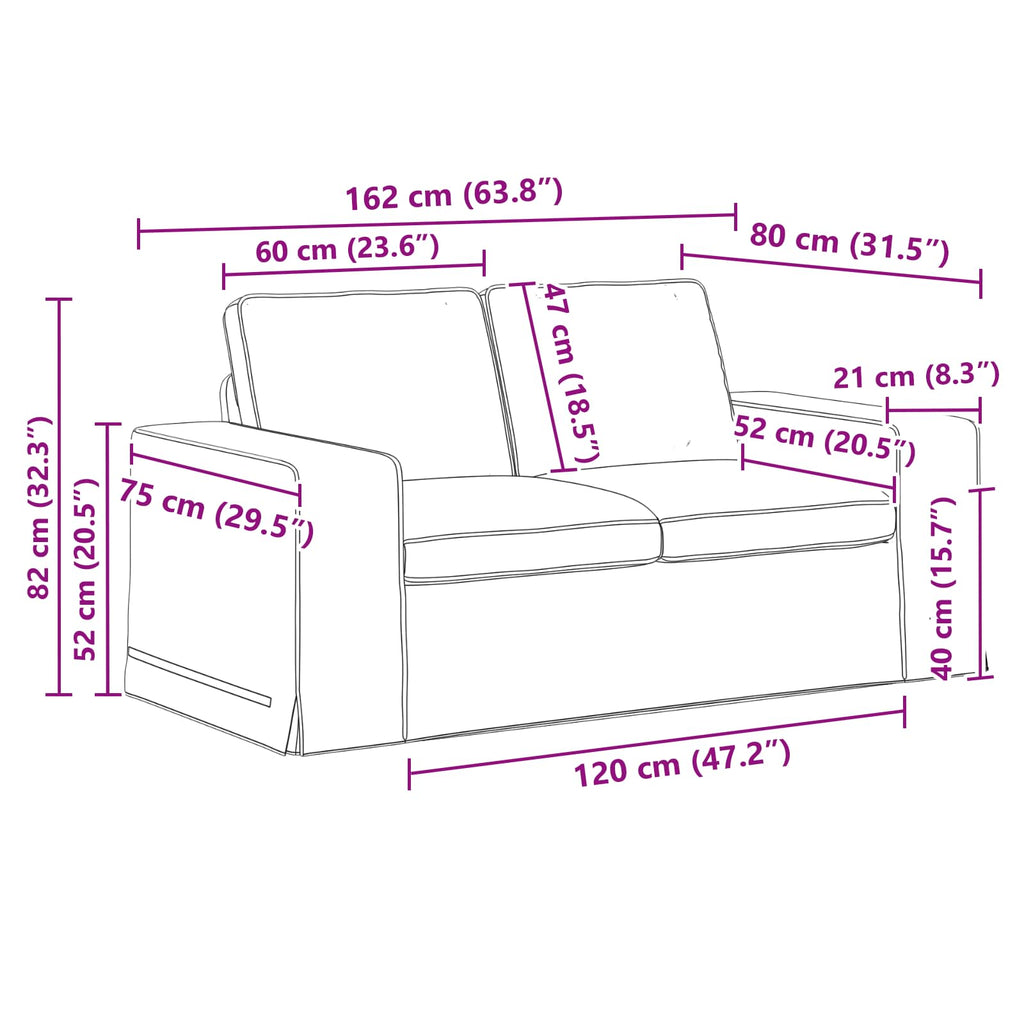 vidaXL Zestaw Sof 2 pcs Ciemna zieleń 162 x 80 x 82 cm tkanina