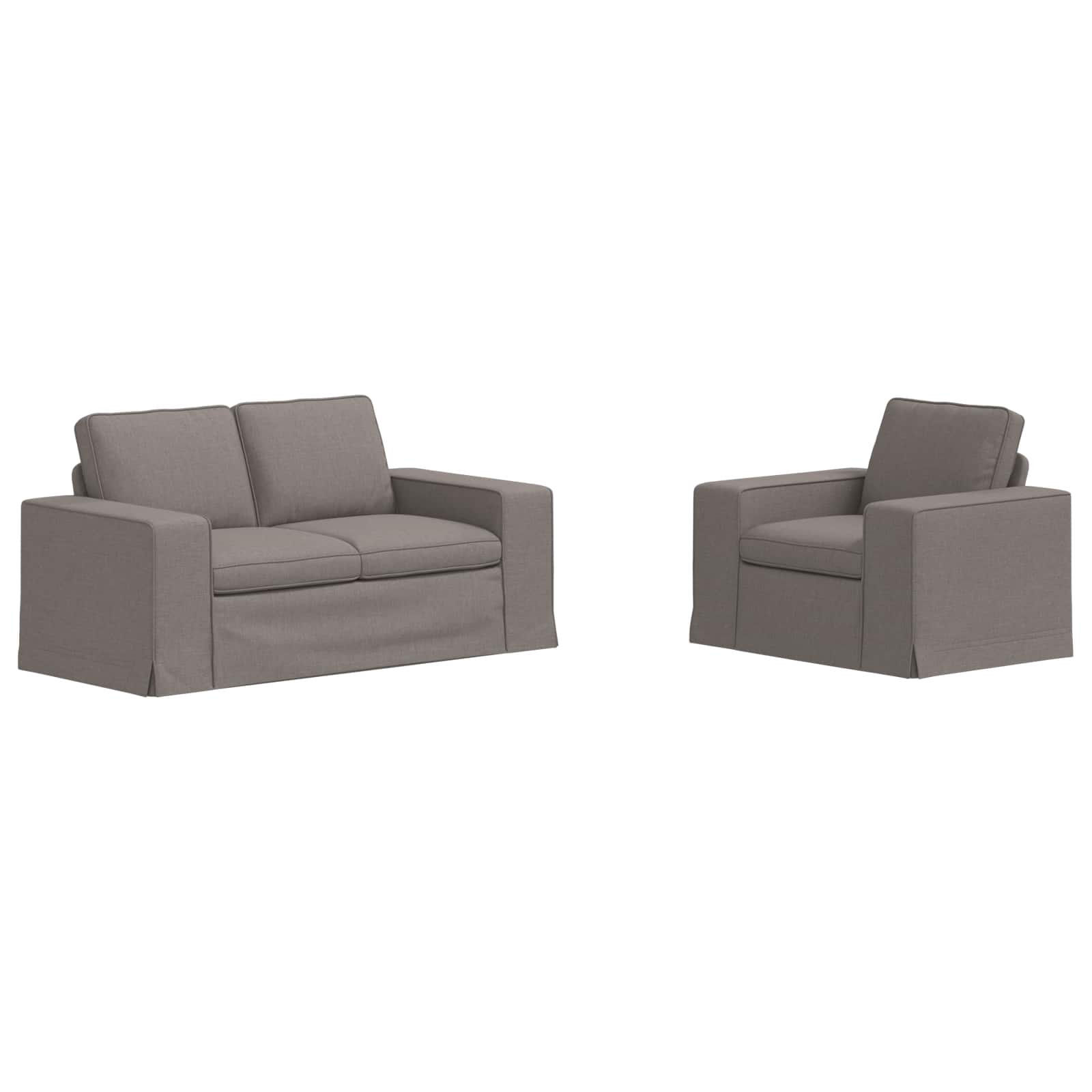 vidaXL Zestaw Sof 2 pcs Ciemnoszary 162 x 80 x 82 cm tkanina