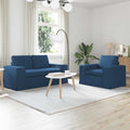 vidaXL Zestaw Sof 2 pcs Niebieski 162 x 80 x 82 cm tkanina