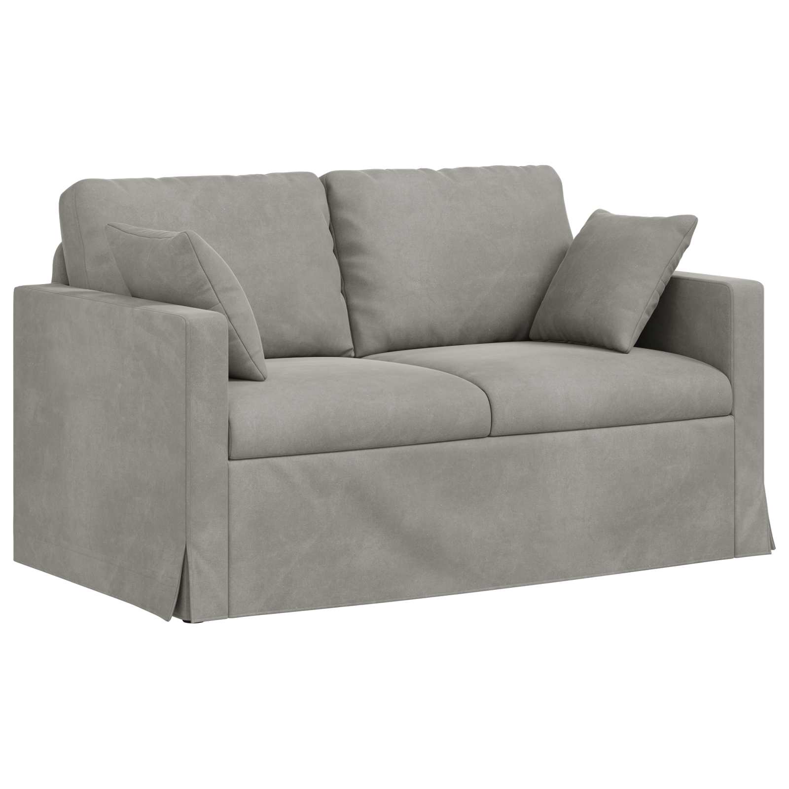 vidaXL Zestaw Sof 2 pcs Jasnoszary 138 x 78 x 80 cm Aksamit
